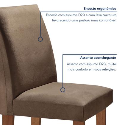 Imagem de Mesa de Jantar com 4 Cadeiras Tampo Mdf Espanha Yescasa