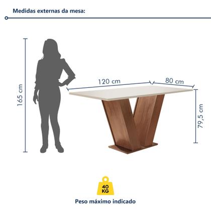 Imagem de Mesa de Jantar com 4 Cadeiras Tampo Mdf Espanha Yescasa