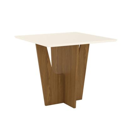Imagem de Mesa de Jantar com Tampo Mdf 90 Cm Vértice Nature/Off White Henn