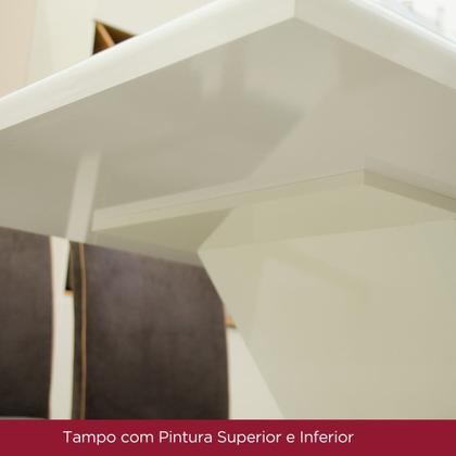 Imagem de Mesa de Jantar Com Tampo MDF com Canto Reto 120 Cm Natalí Henn