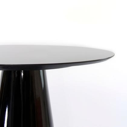 Imagem de Mesa de Jantar Cone 120 cm Laca Preta