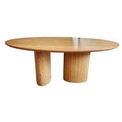Imagem de Mesa de Jantar Cone orgânica Oval 160x90 cm com 2 Base Freijó Tampo Freijó