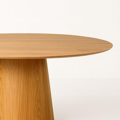 Imagem de Mesa de Jantar Cone Oval 180x100 cm Base Madeira Freijó Tampo Freijó