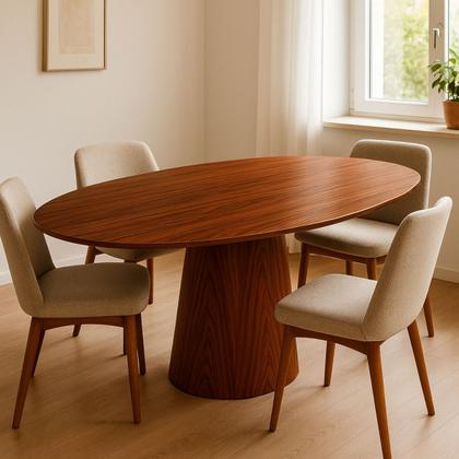 Imagem de Mesa de Jantar Cone Oval 180x100 cm Madeira Pau Ferro