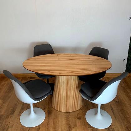 Imagem de Mesa de Jantar Cone Oval 180x100 cm Tampo Cinamomo Base Cinamomo