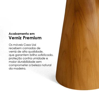 Imagem de Mesa de Jantar Cone Redonda Laminado em Madeira 120cm Cairo