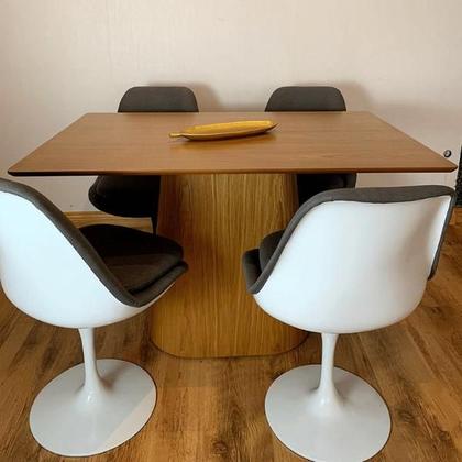 Imagem de Mesa de Jantar Cone Retangular 150x80 cm Tampo Freijó Base Freijó