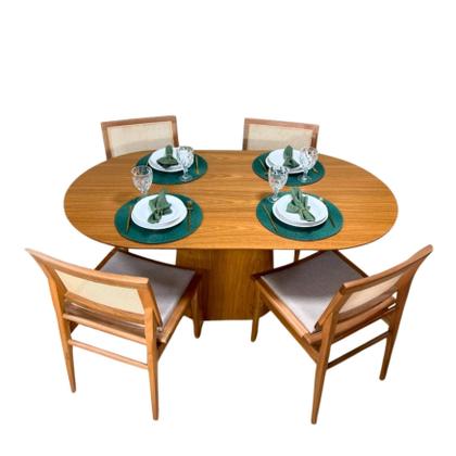 Imagem de Mesa de Jantar Cone Retangular Arredondada 180x100cm Madeira Freijó
