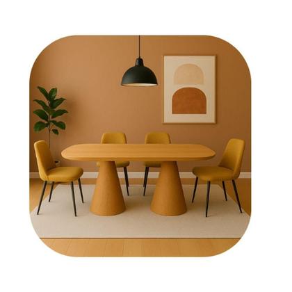 Imagem de Mesa De Jantar Cone Retangular Vitta 244x137cm Base Fiberglass Laminada Em Freijo Tampo Freijó