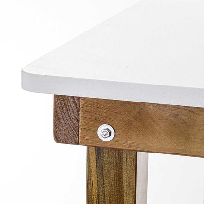 Imagem de Mesa de Jantar Cozinha Quadrada Madeira Moderna 4 Lugares 80cm