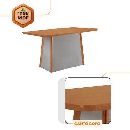 Imagem de Mesa de Jantar Diane 120cm Tampo MDF Laminado com 4 Cadeiras Isadora Moderna Mobília