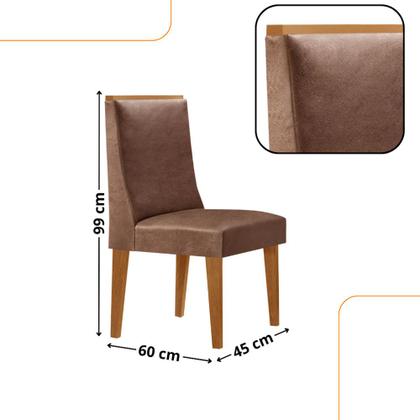 Imagem de Mesa de Jantar Diane 180cm Tampo MDF Vidro com 6 Cadeiras Lisboa Moderna Mobília