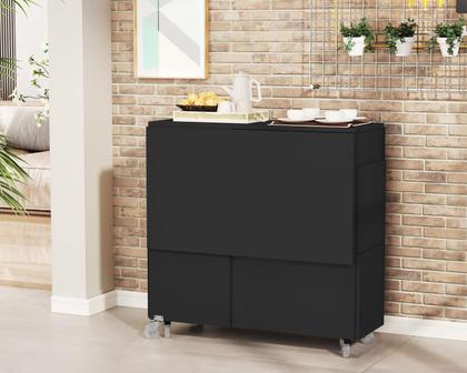 Imagem de Mesa de jantar dobrável com bancos MDF- Vira aparador Jade