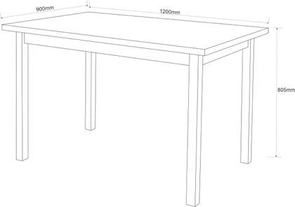 Imagem de Mesa De Jantar Elisa 120x80cm Tampo Em MDF Estruturado