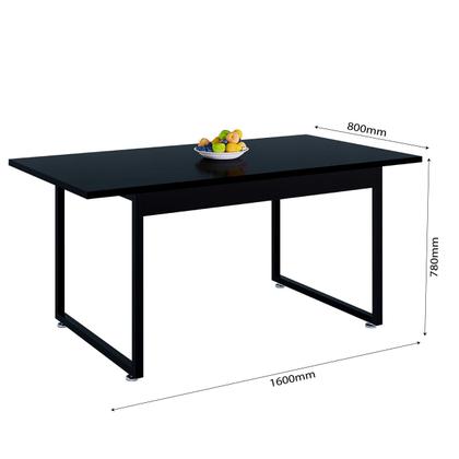 Imagem de Mesa De Jantar Estilo Industrial Luxo Pés de Ferro Tampo 160x80cm Para Sala E Cozinha Área Gourmet