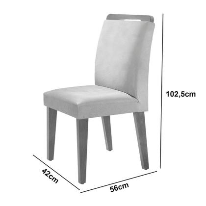 Imagem de Mesa de Jantar Evora 120cm MDF Canto copo e com 4 Cadeiras Athenas