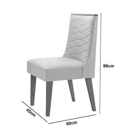 Imagem de Mesa de Jantar Evora 120cm MDF Canto copo e com 4 Cadeiras Safira