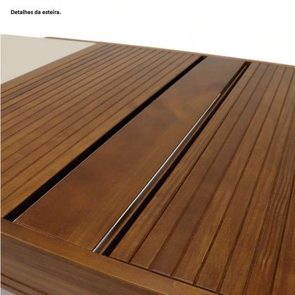 Imagem de Mesa de Jantar Extensível 178x78cm Tampo Vidro Atena