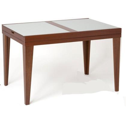 Imagem de Mesa de Jantar Extensível Madeira Maciça Tampo com Vidro Paris