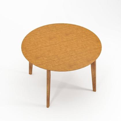 Imagem de Mesa de Jantar Extensível Redonda com 4 Cadeiras Madeira Maciça Tasila Yescasa