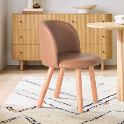 Imagem de Mesa de Jantar Extensível Redonda com 4 Cadeiras Madeira Maciça Tasila Yescasa