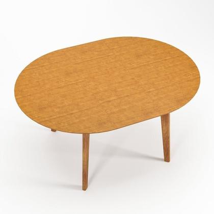 Imagem de Mesa de Jantar Extensível Redonda com 4 Cadeiras Madeira Maciça Tasila Yescasa