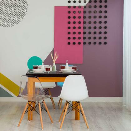 Imagem de Mesa de Jantar Extensível Retangular Marea Preta e Castanho 151 cm