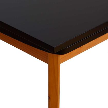 Imagem de Mesa de Jantar Extensível Retangular Marea Preta e Castanho 151 cm