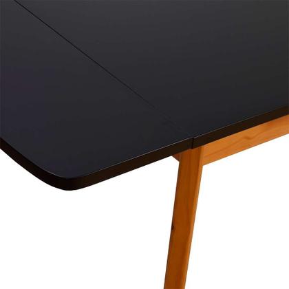 Imagem de Mesa de Jantar Extensível Retangular Marea Preta e Castanho 151 cm