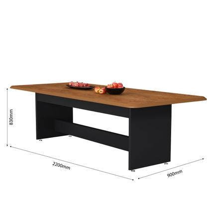 Imagem de Mesa De Jantar Grande Para 8 Lugares 220cm Retangular Moderna