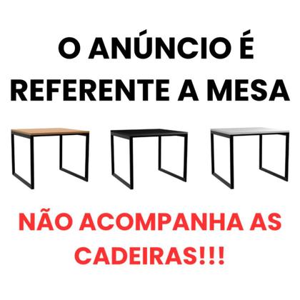 Imagem de Mesa de Jantar Industrial para 4 Lugares 70x70cm Amadeirada Rústica Retalho MDF Premium Metalon 30x30mm Estilo e Elegância
