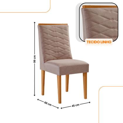 Imagem de Mesa de Jantar Isadora 120cm Tampo MDF Laminado com 4 Cadeiras Eloise