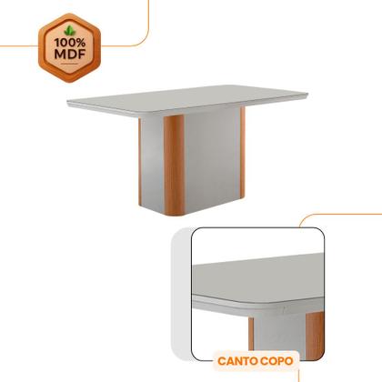Imagem de Mesa de Jantar Isadora 120cm Tampo MDF Vidro com 4 Cadeiras Copper