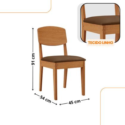 Imagem de Mesa de Jantar Isadora 120cm Tampo MDF Vidro com 4 Cadeiras Copper
