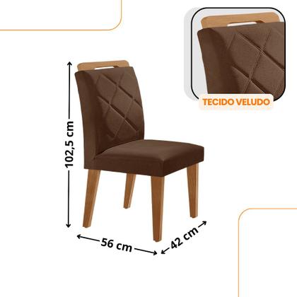 Imagem de Mesa de Jantar Isadora Tampo 120cm MDF Canto Copo e 4 Cadeiras Melissa Moderna Mobilia