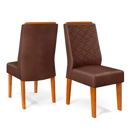 Imagem de Mesa de Jantar Kiara 160cm Com 6 Cadeiras Lídia D04 Freijó/Veludo Moca - Mpozenato