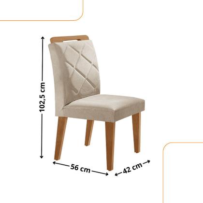 Imagem de Mesa de Jantar Liz 120cm MDF Canto copo e com 4 Cadeiras Melissa