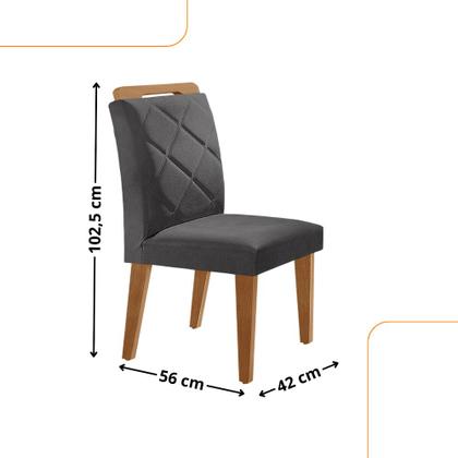 Imagem de Mesa de Jantar Liz 120cm MDF Canto copo e com 4 Cadeiras Melissa