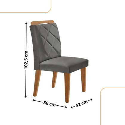 Imagem de Mesa de Jantar Liz 120cm MDF Canto copo e com 4 Cadeiras Melissa