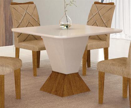 Imagem de Mesa de Jantar Moderna Quadrada - Larissa-1,35x1,35m - Leifer Móveis