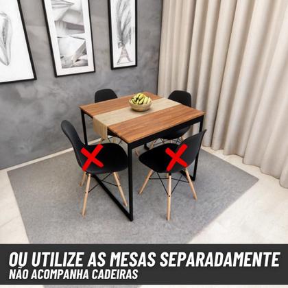 Imagem de Mesa de Jantar Multiuso 160x80 Conjunto 2 Mesas  Ideal para Apartamentos e Kitnets