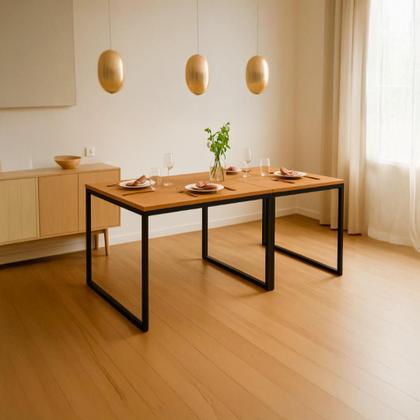 Imagem de Mesa de Jantar Multiuso 160x80 Conjunto 2 Mesas  Ideal para Apartamentos e Kitnets