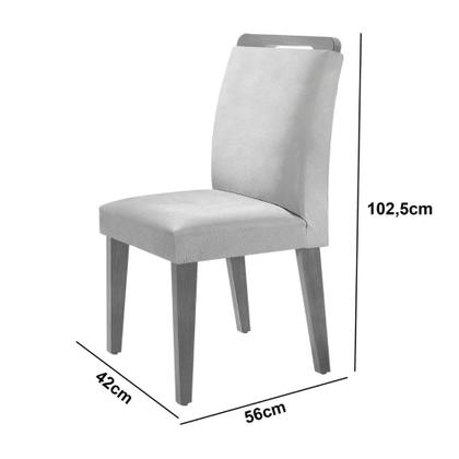 Imagem de Mesa de Jantar Olímpia 120cm MDF Canto copo e com 4 Cadeiras Athenas