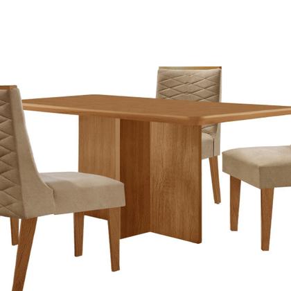 Imagem de Mesa de Jantar Olímpia 120cm MDF Canto copo e com 4 Cadeiras Safira
