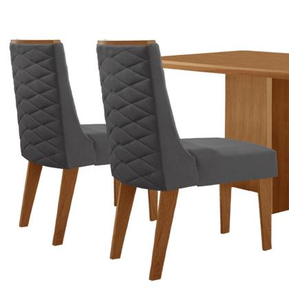 Imagem de Mesa de Jantar Olímpia 120cm MDF Canto copo e com 4 Cadeiras Safira
