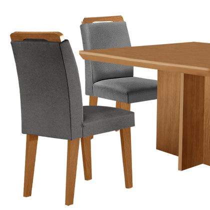 Imagem de Mesa de Jantar Olímpia 90cm MDF Canto copo e com 4 Cadeiras Athenas