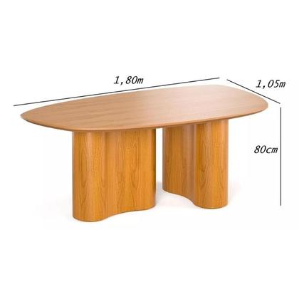 Imagem de Mesa De Jantar Orgânica Aracajú 180cm Para Sala De Jantar
