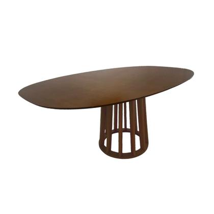 Imagem de Mesa de Jantar Orgânica Beatriz com Base Cone Palito em Madeira 1,80x1,10 Nogueira