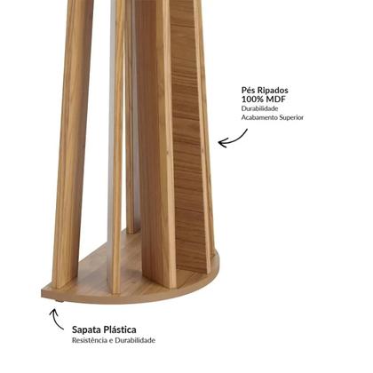 Imagem de Mesa de Jantar Oval 6 Lugares Ripada 100% MDF