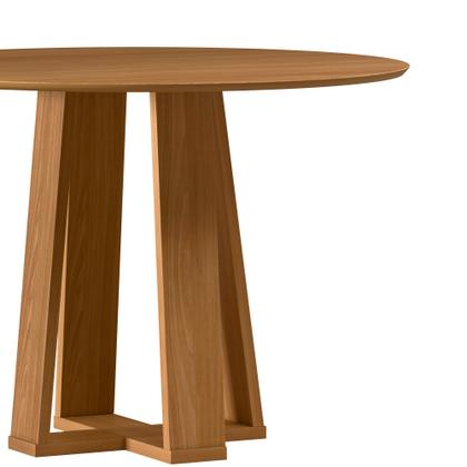 Imagem de Mesa de Jantar para 4 Lugares 1,00m Tampo Redondo em Mdf Isabela Ypê - New Ceval
